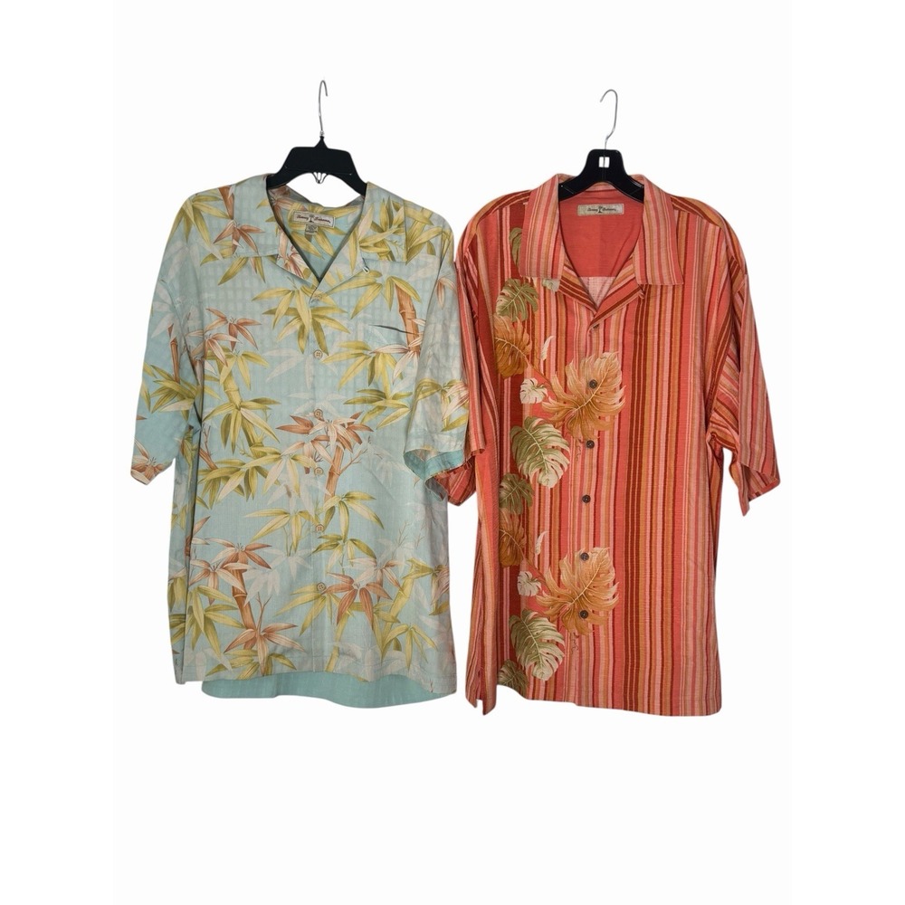 Tommy Bahama Shirts Lot Mens XL 100% Silk Tropical Hawaiian Resort Button C11-6